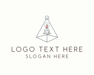 Decor - Candle Lamp Decoration logo design