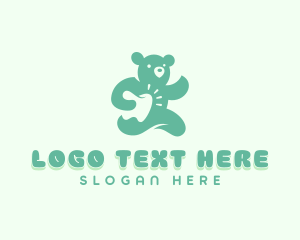 Oral Hygiene - Dentist Bear Tooth logo design