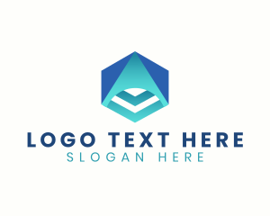 Tg - Geometric Hexagon Arrow logo design