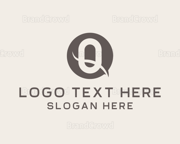 Generic Swoosh Brand Letter Q Logo