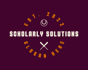 Scholar - Sporty Baseball Emblem logo design