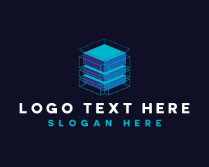 Machine Learning - Technology Cube Box logo design