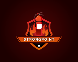 Safety - Fire Extinguisher Shield logo design