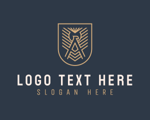 Luxury - Eagle Shield Letter A logo design