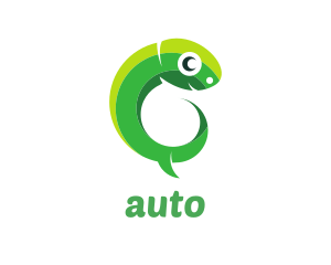 Green Lizard Reptile Logo