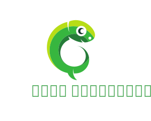 Wild - Green Lizard Reptile logo design