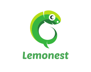 Lizard - Green Lizard Reptile logo design