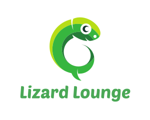 Green Lizard Reptile logo design