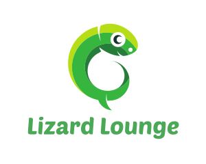 Lizard - Green Lizard Reptile logo design