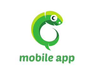 Cute - Green Lizard Reptile logo design