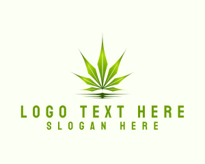 Herbal - Organic Leaf Cannabis logo design