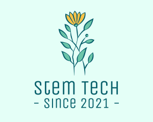 Stem - Yellow Garden Flower logo design