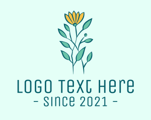 Stem - Yellow Garden Flower logo design