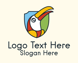  Toucan Bird Shield Logo