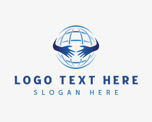 International - Global World Hands logo design