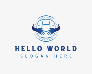 Global World Hands logo design