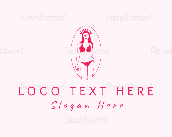 Pink Feminine Bikini Spa Logo