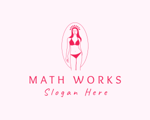 Pink Feminine Bikini Spa  Logo