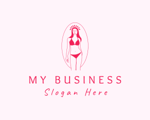 Pink Feminine Bikini Spa  Logo