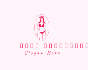 Sexy - Pink Feminine Bikini Spa logo design