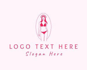 Pink Feminine Bikini Spa  Logo