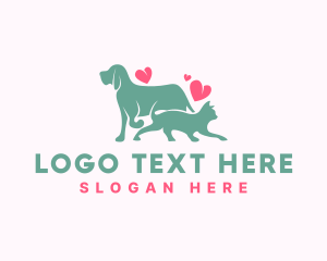 Pet Love Dog Cat Logo
