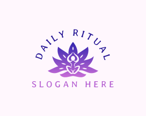 Lotus Meditation Yoga logo design