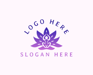 Zen - Lotus Meditation Yoga logo design