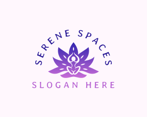 Lotus Meditation Yoga logo design