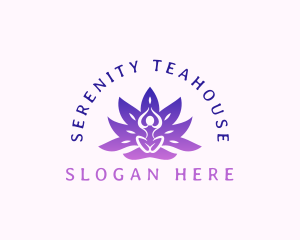 Lotus Meditation Yoga logo design