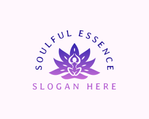 Spirituality - Lotus Meditation Yoga logo design
