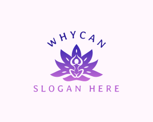 Mind - Lotus Meditation Yoga logo design