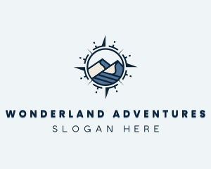 Mountain Trip Compass logo design