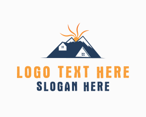 Staycation - Housing Mountain Nature logo design