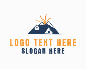 Neighborhood - Housing Mountain Nature logo design