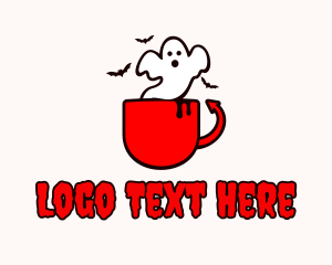 Haunted - Ghost Devil Cup logo design