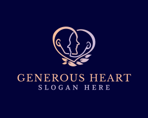 Heart Human Head logo design