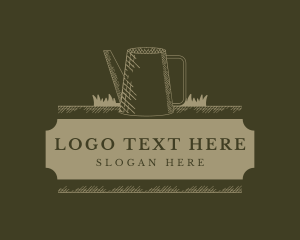 Watering Can - Rustic Watering Can logo design