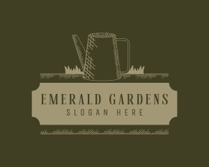 Rustic Watering Can logo design