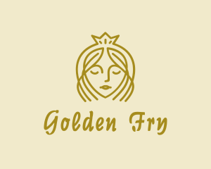 Golden Tiara Princess logo design