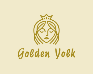 Golden Tiara Princess logo design