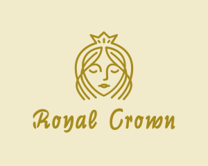 Golden Tiara Princess logo design