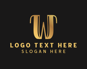 Firm - Golden Elegant Brand logo design