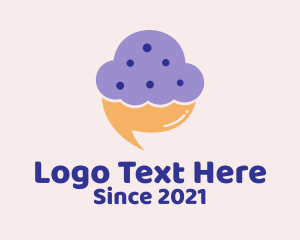 Pastry Chef - Cupcake Chat Messenger logo design