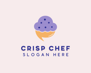 Cupcake Chat Messenger  logo design