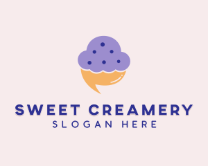 Cupcake Chat Messenger  logo design