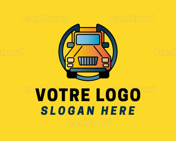 Yellow Delivery Truck Logo