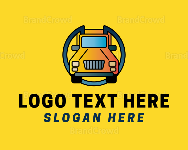 Yellow Delivery Truck Logo