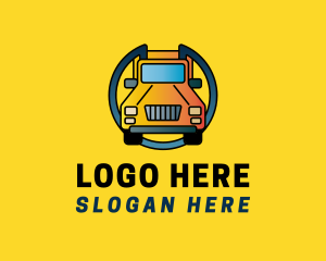 Delivery Truck - Yellow Delivery Truck logo design
