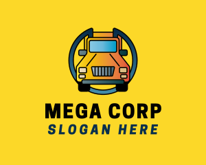 Large - Yellow Delivery Truck logo design